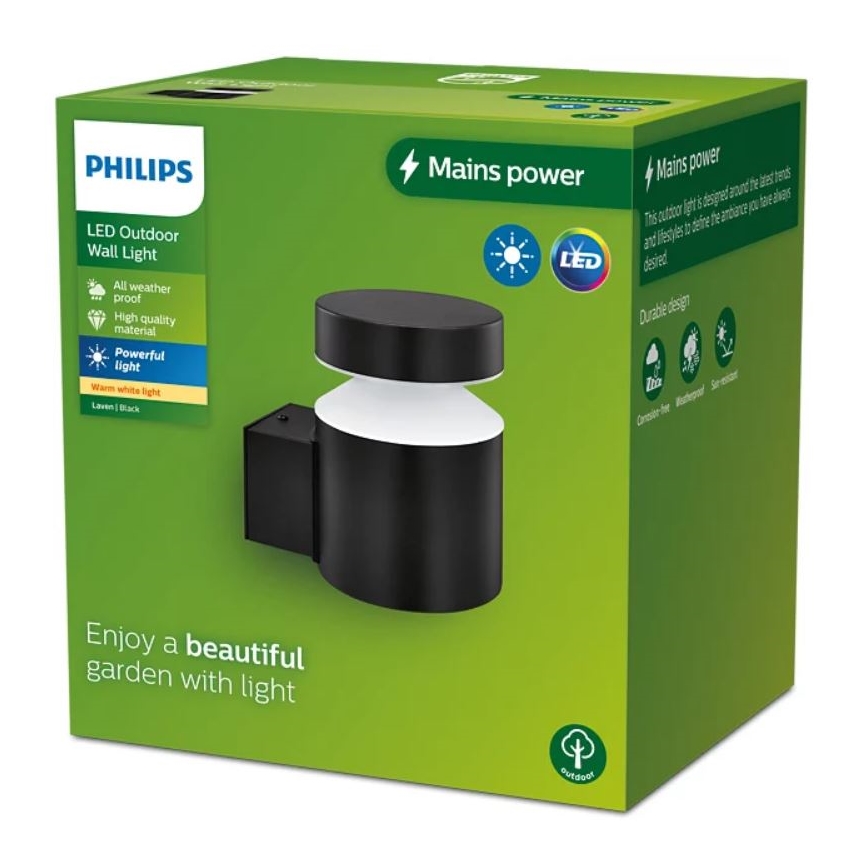 Philips - LED spoljašnje zidno svetlo LAVEN LED/6W/230V 2700K IP44