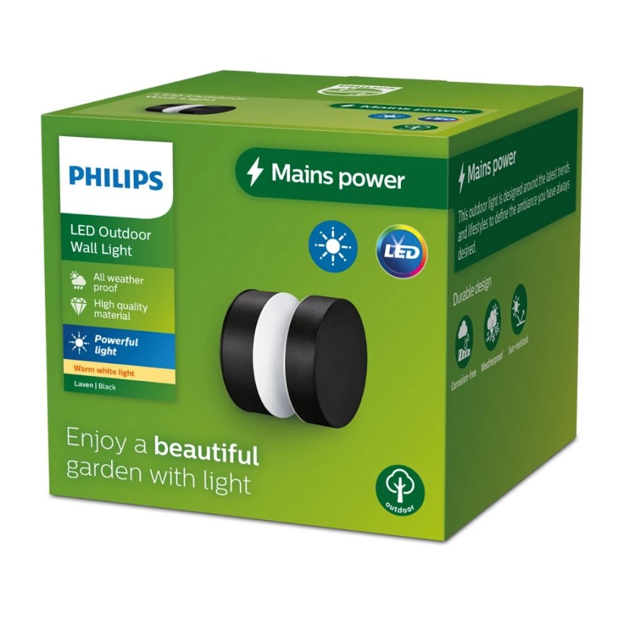 Philips - LED spoljašnje zidno svetlo LAVEN LED/6W/230V 2700K IP44