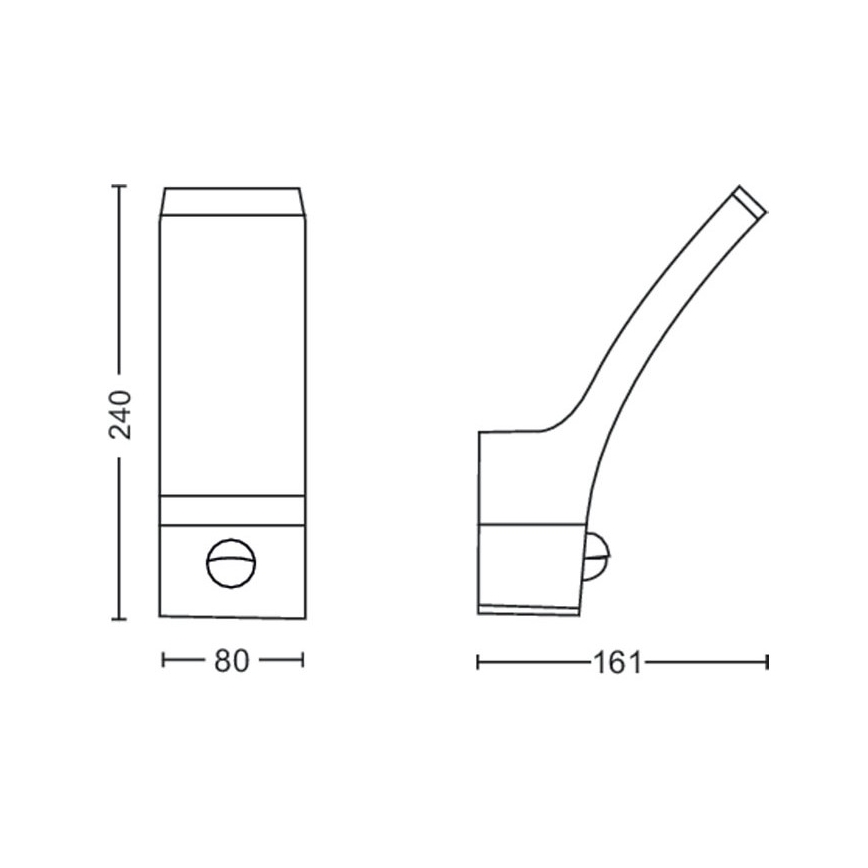 Philips - LED spoljašnje zidno svetlo sa senzorom LED/12W/230V 2700K IP44