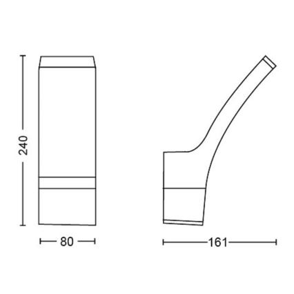 Philips - LED spoljašnje zidno svetlo SPLAY LED/3,8W/230V IP44