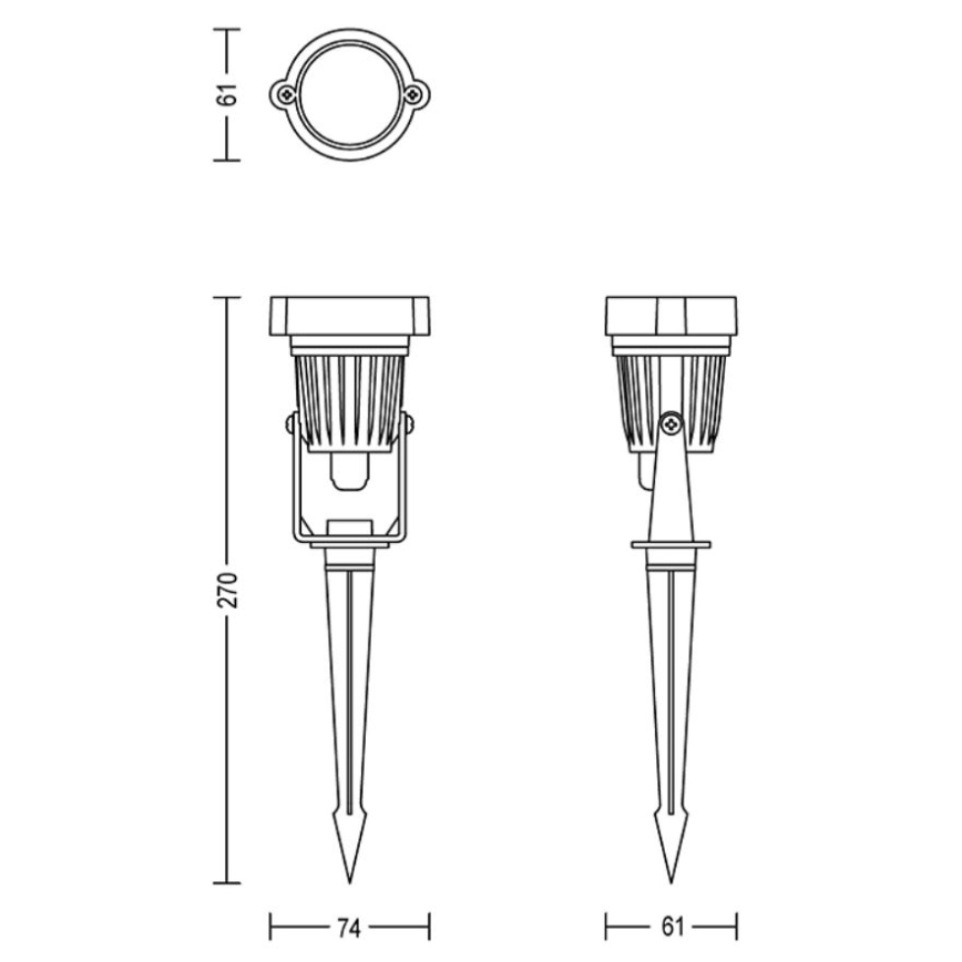 Philips - LED spoljašnji reflektor CAPER LED/1,5W/24V IP44