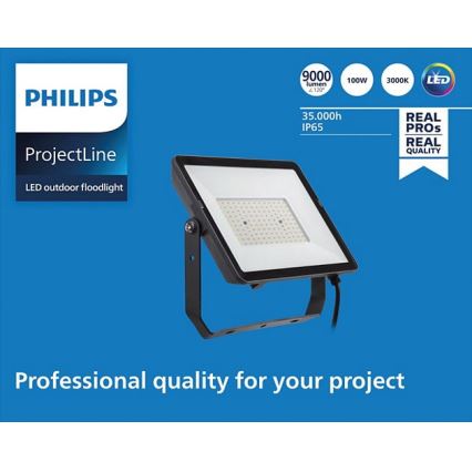 Philips - LED spoljašnji reflektor PROJECTLINE LED/100W/230V IP65 3000K