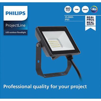 Philips - LED spoljašnji reflektor PROJECTLINE LED/10W/230V IP65 3000K