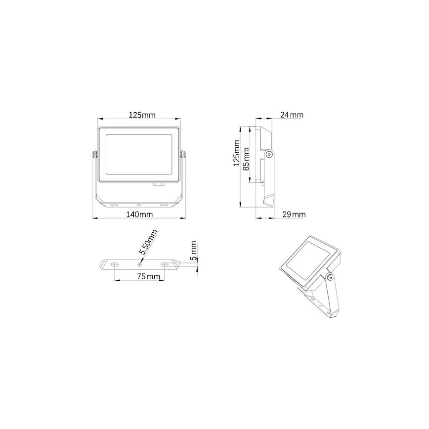 Philips - LED spoljašnji reflektor PROJECTLINE LED/20W/230V IP65 3000K