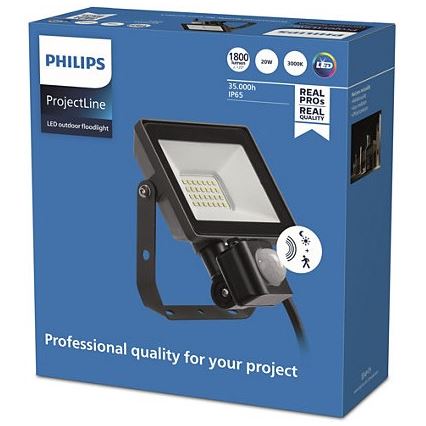 Philips - LED spoljašnji reflektor sa senzorom PROJECTLINE LED/20W/230V IP65 3000K