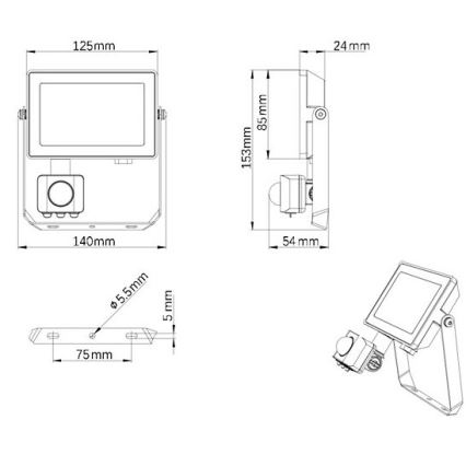 Philips - LED spoljašnji reflektor sa senzorom PROJECTLINE LED/20W/230V IP65 3000K