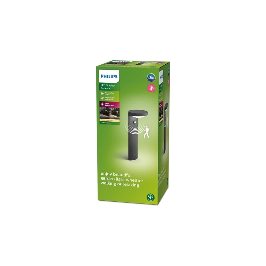 Philips - LED spoljašnja lampa sa senzorom LED/9W/230V 2700K IP44