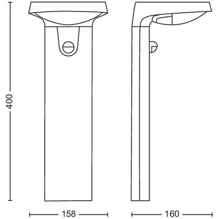 Philips - LED spoljašnja lampa sa senzorom LED/9W/230V 2700K IP44