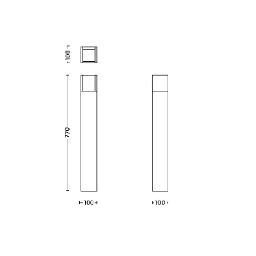 Philips - LED spoljašnja svetiljka ARBOUR LED/3,8W/230V 77 cm 2700K IP44