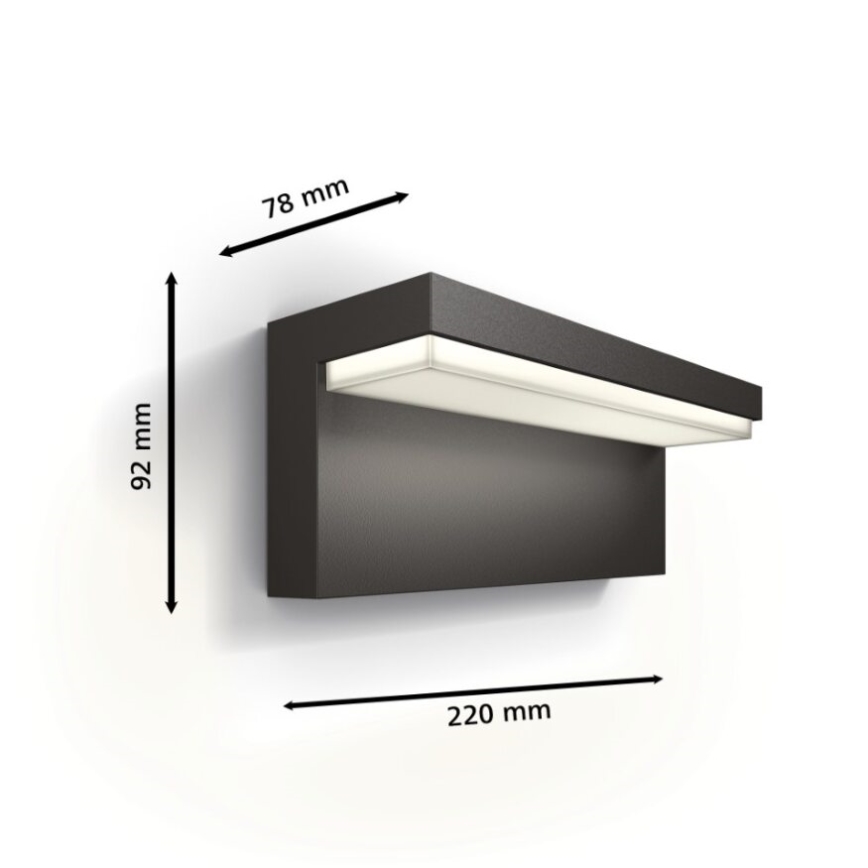 Philips - LED spoljna zidna lampa BUSTAN LED/3,8W/230V 2700K IP44