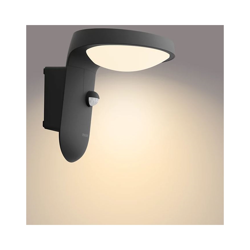 Philips - LED spoljašnje zidno svetlo sa senzorom LED/9W/230V 2700K IP44