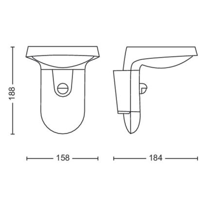 Philips - LED spoljašnje zidno svetlo sa senzorom LED/9W/230V 4000K IP44