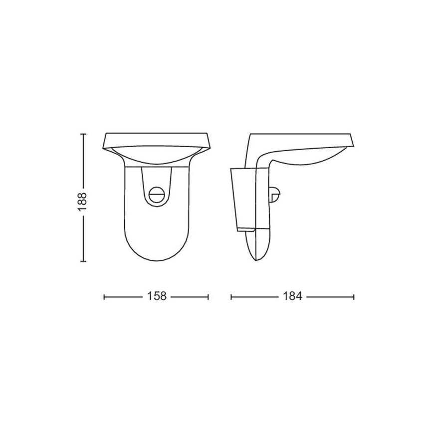 Philips - LED spoljašnje zidno svetlo sa senzorom LED/9W/230V 4000K IP44