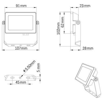 Philips - LED spoljni reflektor PROJECTLINE LED/10W/230V IP65 4000K