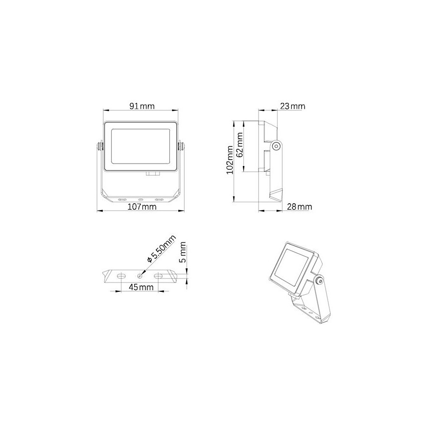 Philips - LED spoljni reflektor PROJECTLINE LED/10W/230V IP65 4000K