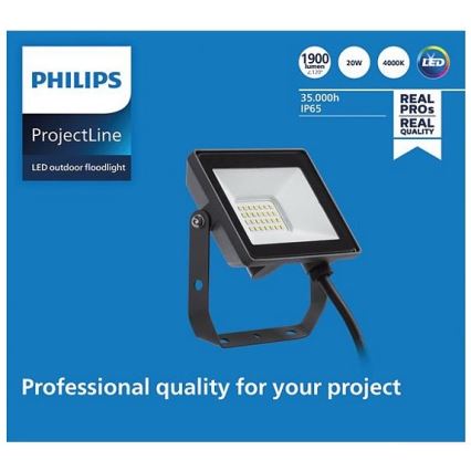 Philips - LED spoljni reflektor PROJECTLINE LED/20W/230V IP65 4000K