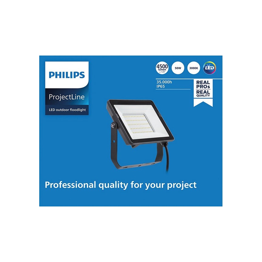 Philips - LED spoljni reflektor PROJECTLINE LED/50W/230V IP65 3000K