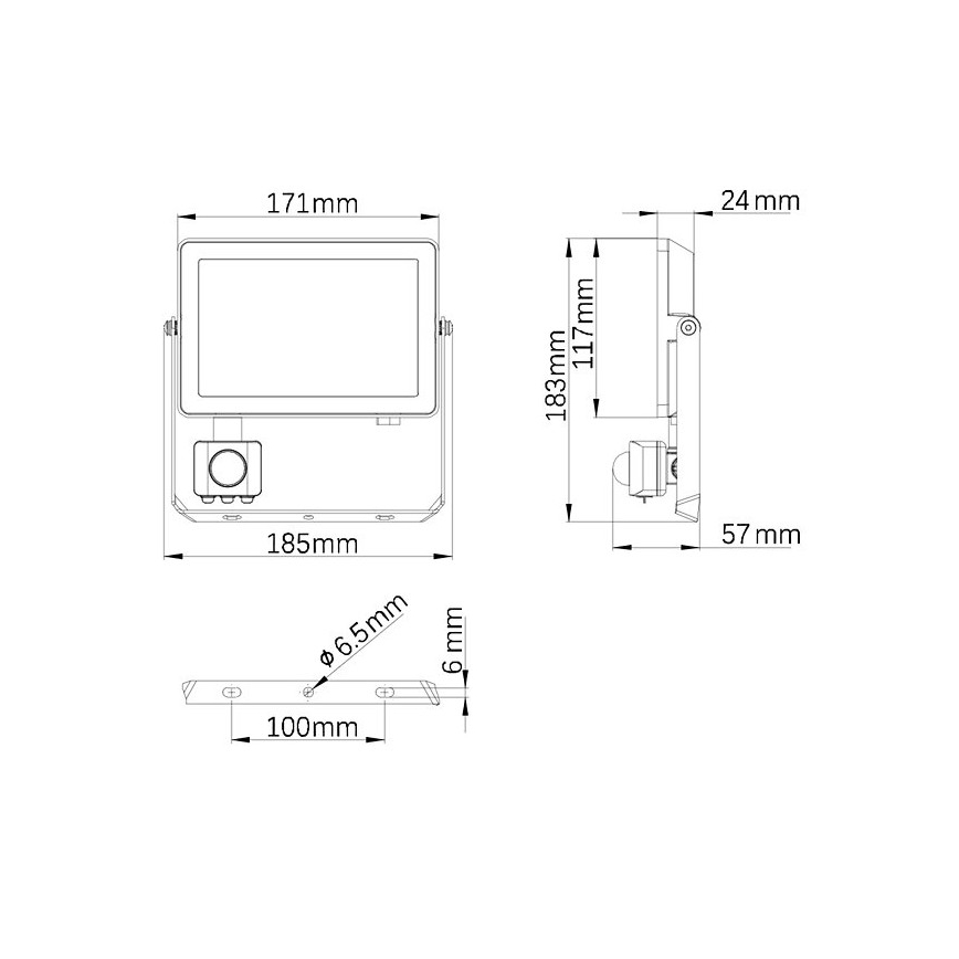 Philips - LED spoljni reflektor sa senzorom PROJECTLINE LED/30W/230V IP65 4000K