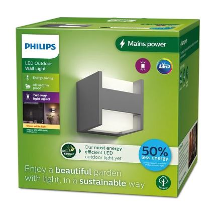 Philips - LED spoljašnje zidno svetlo ARBOUR LED/3,8W/230V 2700K IP44