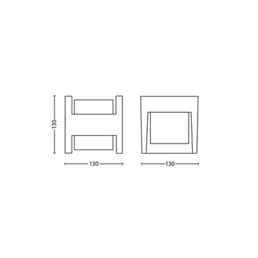 Philips - LED spoljašnje zidno svetlo ARBOUR LED/3,8W/230V 2700K IP44