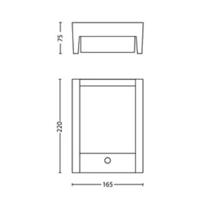 Philips - LED spoljašnje zidno svetlo sa senzorom ARBOUR LED/3,8W/230V 2700K IP44