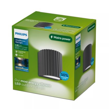 Philips - LED spoljno zidno svetlo ZYRA LED/4,3W/230V 2700K IP44