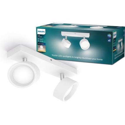 Philips - LED spot svetiljka 2xLED/5,5W/230V bela