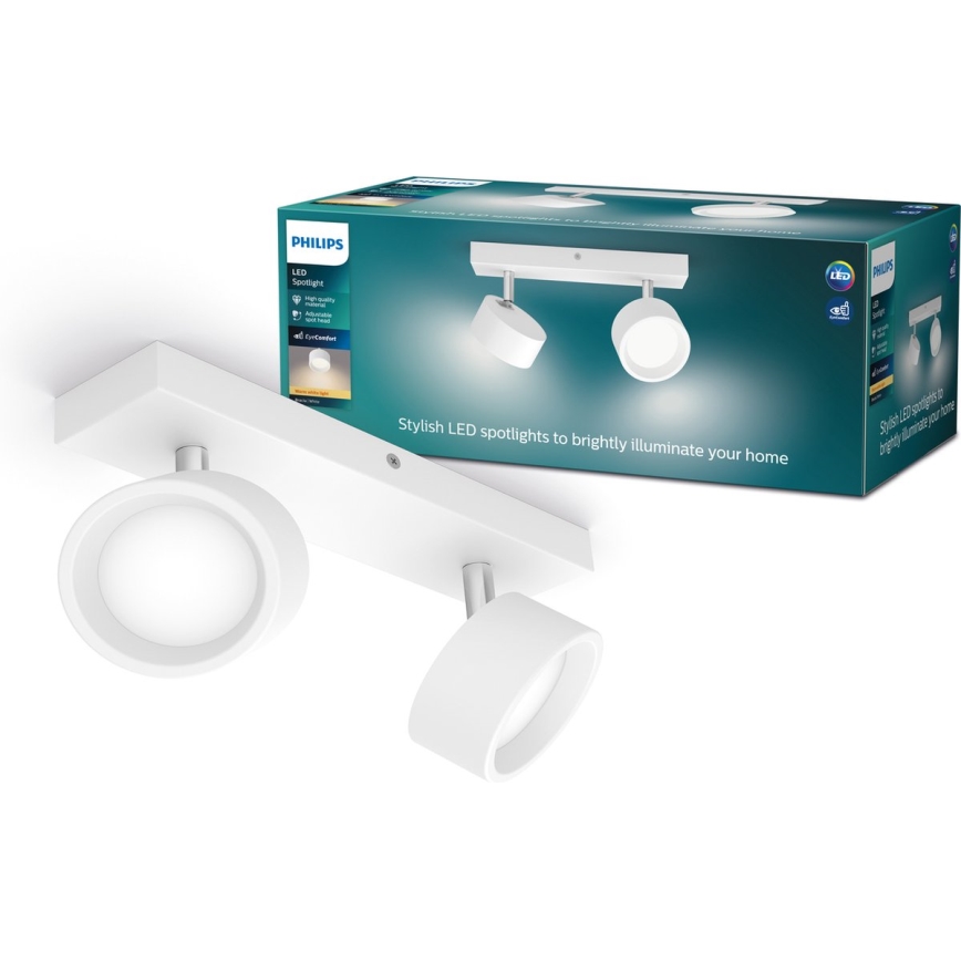 Philips - LED spot svetiljka 2xLED/5,5W/230V bela