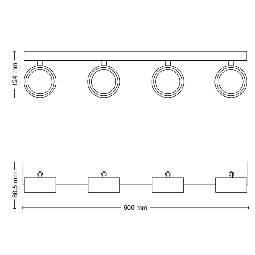 Philips - LED spot svetiljka 4xLED/5,5W/230V bela