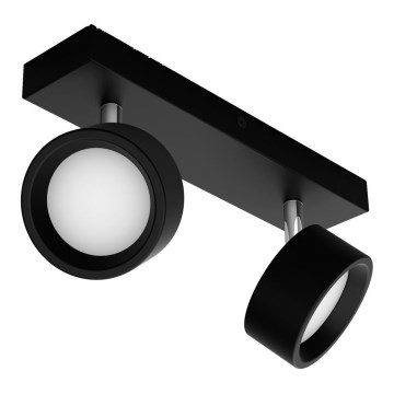 Philips - LED spot svetlo 2xLED/5,5W/230V crno