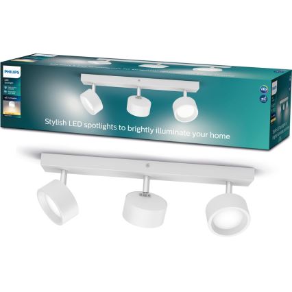 Philips - LED spot svetiljka 3xLED/5,5W/230V bela