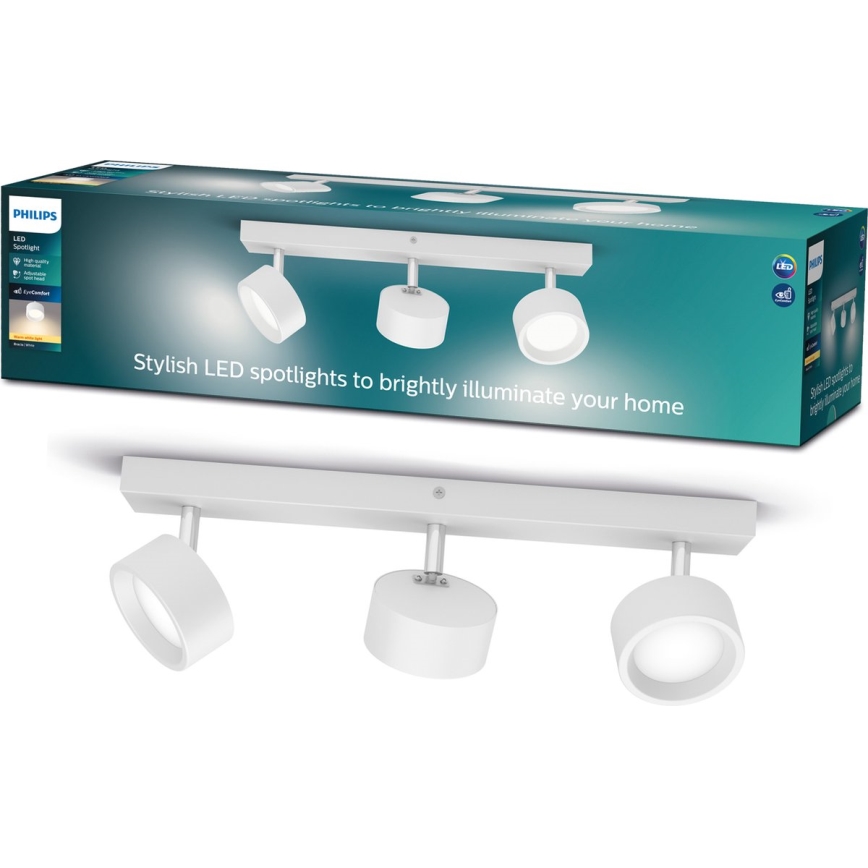 Philips - LED spot svetiljka 3xLED/5,5W/230V bela