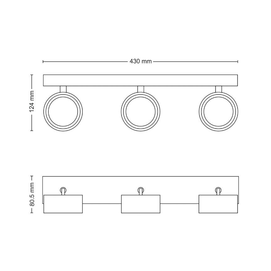 Philips - LED spot svetiljka 3xLED/5,5W/230V bela