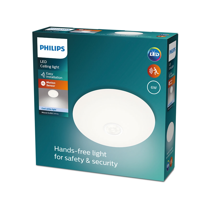Philips - LED stropna svetiljka sa senzorom MAUVE LED/6W/230V 4000K
