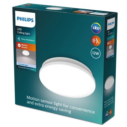 Philips - LED stropno svetlo sa senzorom ACUNA LED/12W/230V 4000K