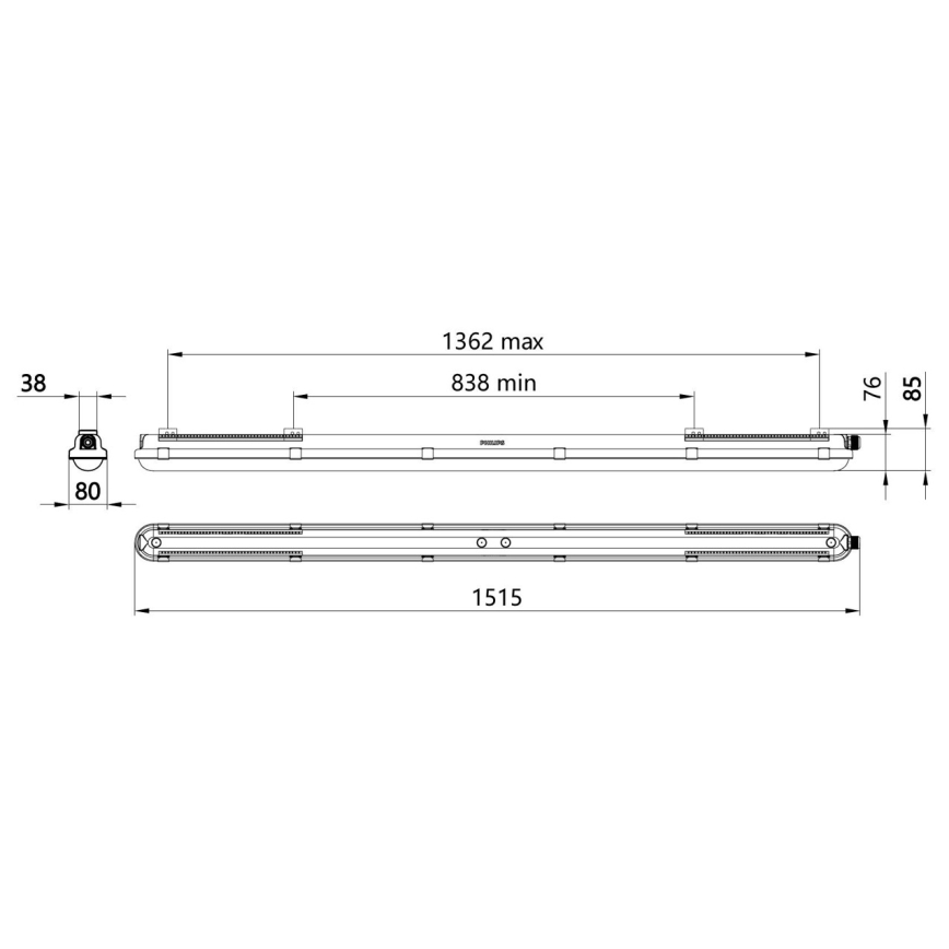 Philips - LED tehnička fluorescentna svetiljka CORELINE LED/37,5W/230V 150 cm IP66