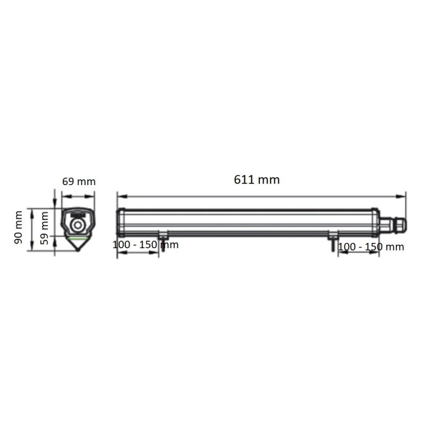Philips - LED tehnička svetiljka LEDINAIRE LED/15W/230V 60 cm IP66