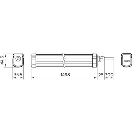 Philips - LED tehnička svetiljka PROJECTLINE LED/54W/230V IP65