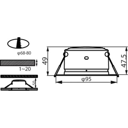 Philips - LED ugradna svetiljka LED/3,5W/230V 3000K