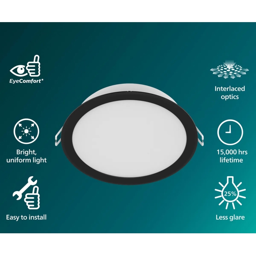Philips - LED ugradna svetiljka MESON LED/12,5W/230V 3000K