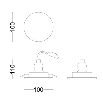 Philips - LED ugradno svetlo za kupatilo FRESCO 1xGU10/4,6W/230V IP23