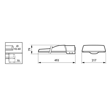 Philips - LED ulična lampa CORELINE MALAGA LED/69W/230V 4000K IP65