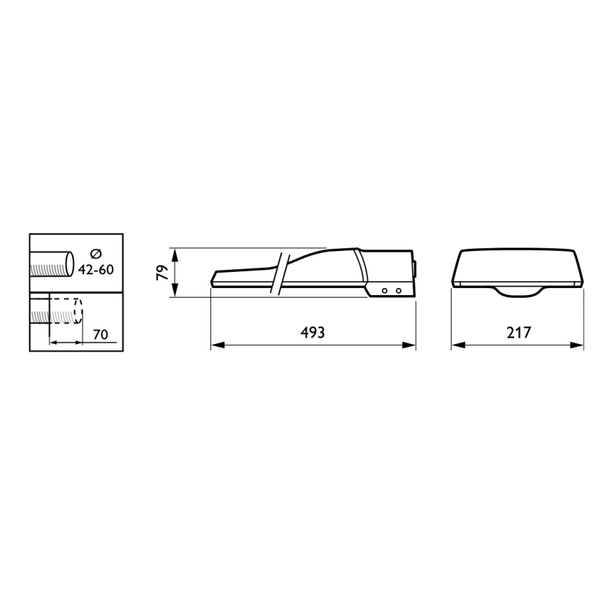 Philips - LED ulična lampa CORELINE MALAGA LED/69W/230V 4000K IP65