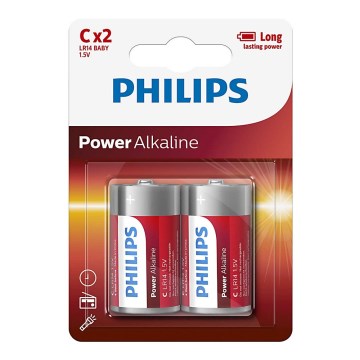 Philips LR14P2B/10 - 2 komada alkalnih C baterija POWER ALKALINE 1,5V 7200mAh
