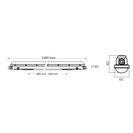 Philips Pila - LED tehničko rasvetno telo LED/40W/230V 120 cm IP65