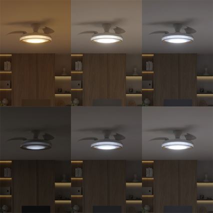 Philips - LED prigušiva stropna svetiljka sa ventilatorom BLISS LED/35W/230V bela + daljinski upravljač