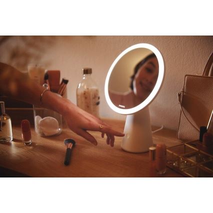 Philips - Prigušiva kozmetičko ogledalo sa LED pozadinskim osvetljenjem MIRROR LED/4,5W/5V