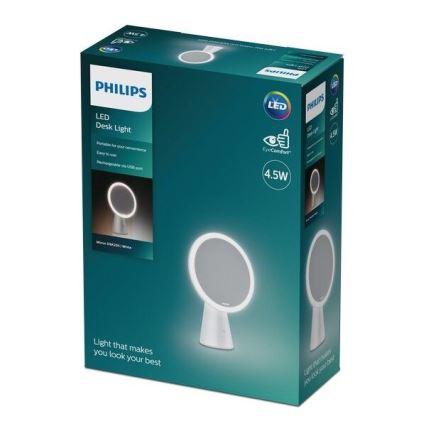 Philips - Prigušiva kozmetičko ogledalo sa LED pozadinskim osvetljenjem MIRROR LED/4,5W/5V
