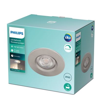 Philips - prigušiva LED kupatilska svetiljka LED/5W/230V 2700K IP65