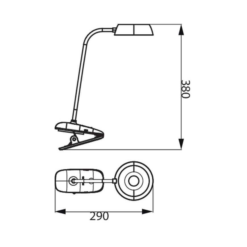Philips - LED prigušiva lampa sa klipsom DONUTCLIP LED/3W/5V 1200 mAh CRI 90 ružičasta